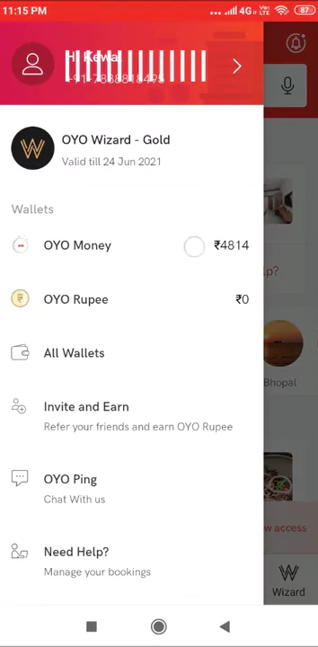 OYO money in app